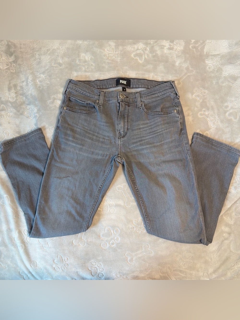 PAIGE Men’s Federal Slim Straight Stretch Gray Jeans Size 30